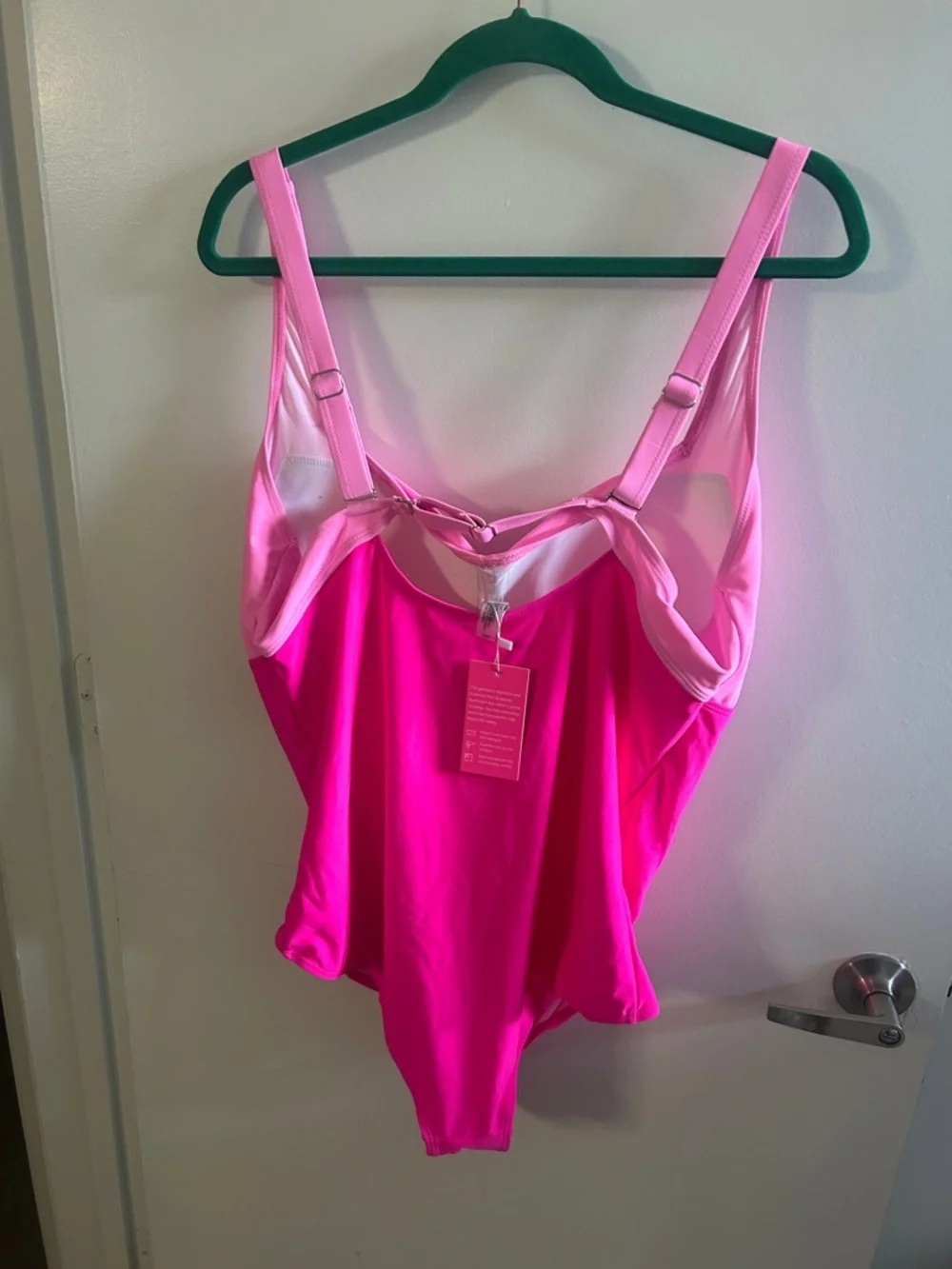 Women’s Two-Tone Pink One-Piece Swimsuit - Size  18W NWT - Picture 2 of 4